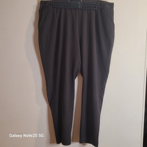 ALLISON DALEY, charcoal, pull-on trousers with pockets. Women's plus 18W. - Picture 2 of 6